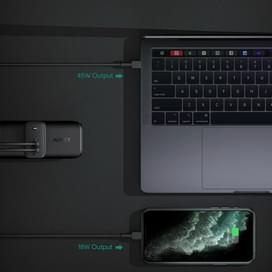 Адаптер питания Aukey Omnia Duo 65Вт 2xUSB Type-C Black (PA-B4) фото