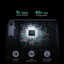 Адаптер питания Aukey Omnia Duo 65Вт 2xUSB Type-C Black (PA-B4) фото
