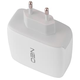Адаптер питания Neo 1*USB, 2*USB Type-C 3A, 120W (PD, GaN), White (NEO-PD-RC1201) фото