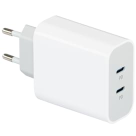 Адаптер питания Neo 2*USB Type-C, 40W (PD), White (NEO CC2PD20W) фото