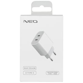 Адаптер питания Neo 2*USB Type-C, 40W (PD), White (NEO CC2PD20W) фото