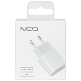 Адаптер питания Neo 1*USB Type-C, 25W (PD), White (NEO CPD25W) фото