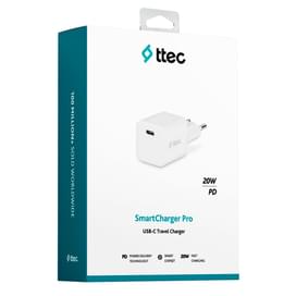 Адаптер питания ttec 20W PD USB-C Travel Charger, White (2SCP01B) фото