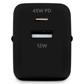 Адаптер питания ttec 45W PD Duo Travel Charger  USB-C+USB-A, Black (2SCP02S) фото