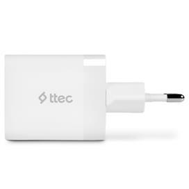 Адаптер питания ttec 45W PD Duo Travel Charger  USB-C+USB-A, White (2SCP02B) фото