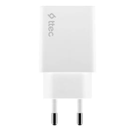 Адаптер питания ttec PD 20 Вт + кабель Type-C — Lightning White (2SCS22BL) фото
