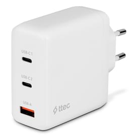 Адаптер питания ttec Trio GAN 120W PD 2 USB-C+USB-A, white (2SCG04B) фото