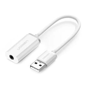 Адаптер Ugreen USB-A Male to 3.5 mm, White, 30712 (US206) фото