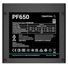 Блок питания 650W Deepcool PF650 ATX 2x6+2pin, 2x4+4pin (R-PF650D-HA0B-EU) фото