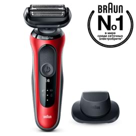 Бритва Braun Series 6 61-R1200s, Red Black фото