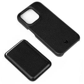 Чехол для  iPhone 15 Pro, iLera NAPA leather Case 1.0, Black (iLNAPA15Pb) фото