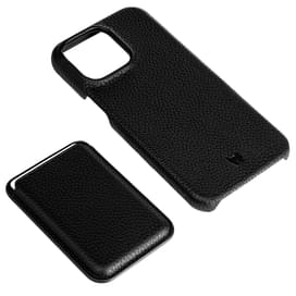 Чехол для iPhone 15 Pro Max, iLera NAPA leather Case 1.0, Black (iLNAPA15PMb) фото