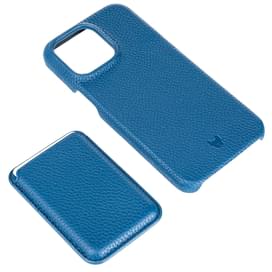Чехол для  iPhone 15 Pro Max, iLera NAPA leather Case 1.0, Deep Blue (iLNAPA15PRdb) фото