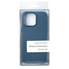 Чехол для iPhone 15 Pro Max, NEO Liquid Silicone Case with MagSafe, Navy Blue (LSCM-15ProMaxNB) фото