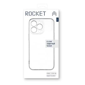 Чехол для iPhone 15 Pro Max, ROCKET, Clear silicon, TPU (RCS582TT67PCL-I23) фото