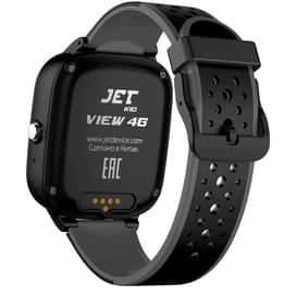 Детские смарт-часы с GPS трекером JET KID View 4G черный+серый (JET KID View 4G BK\GR) фото