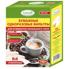 Фильтры бумажные для кофе Eco&clean 4/100 отбеленные,WP-085 фото