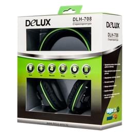 Гарнитура Накладная Delux DLH-708, Black-Green фото