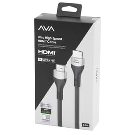 Кабель HDMI-HDMI AVA 3м 2.1 Plug 8K Black (AVA-PF331A-0300) фото