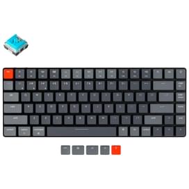 Игровая клавиатура беспроводная Keychron K3 84, RGB, Hot-Swap - Low Profile Opt. Blue, Black/White фото
