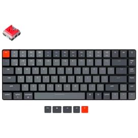 Игровая клавиатура беспроводная Keychron K3 84, White Led, Hot Swap-Low Profile Opt. Red,Black/White фото