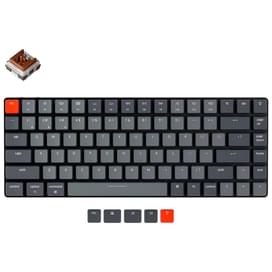 Игровая клавиатура беспроводная Keychron K3 84,White Led,Hot Swap-Low Profile Opt. Brown,Black/White фото