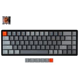 Игровая клавиатура беспроводная Keychron K6 68 Aluminum, RGB, Hot-Swap - Gateron Brown, Black/White фото