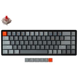 Игровая клавиатура беспроводная Keychron K6 68 Aluminum, RGB, Hot-Swap - Gateron Red, Black/White фото