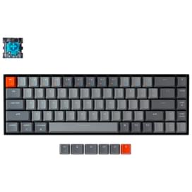 Игровая клавиатура беспроводная Keychron K6 68, RGB, Hot-Swap - Gateron Blue, Black/Gray фото