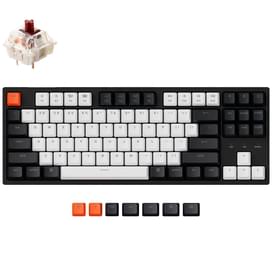 Игровая клавиатура Keychron C1 TKL, RGB, Hot-Swap - Gateron Brown, Black/White фото