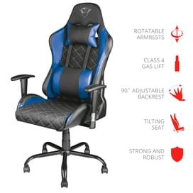 Trust GXT 707R Resto Gaming Компьютерлік ойын креслосы, Black/Blue (22526) фото