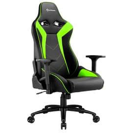 Игровое компьютерное кресло Sharkoon Elbrus 3, Black/Green фото