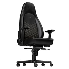 Игровое компьютерное кресло Noblechairs Icon, Black/Gold (NBL-ICN-PU-GOL) фото
