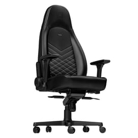 Игровое компьютерное кресло Noblechairs Icon, Black/Platinum white (NBL-ICN-PU-BPW) фото