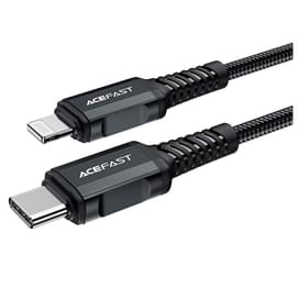 Кабель ACEFAST, USB-C to Lightning aluminum alloy charging data cable(1.8m), black (C4-01 - ACEFAST) фото