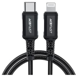 Кабель ACEFAST, USB-C to Lightning aluminum alloy charging data cable(1.8m), black (C4-01 - ACEFAST) фото