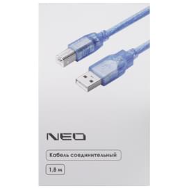 Кабель для принтера NEO 1.8 м, USB-A 2.0 - USB-B (U2BCL-18B) фото