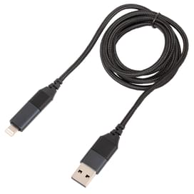 Кабель Type-C + Lightning - Type-C + USB, 3A, NEO, 1м, Черный (Type-C/A - 8pin/C, 1m) фото