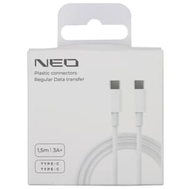 Кабель Type-C - Type-C, NEO, 3A, 1.5м, Белый (CCCL-PC15M3AW) фото