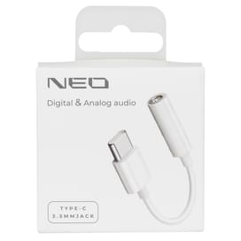 Кабель Type-C - 3.5 Jack F, NEO, 0.1м, Белый (CJCL-PC01MW) фото