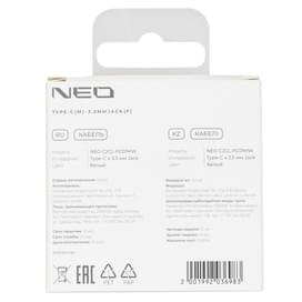 Кабель Type-C - 3.5 Jack F, NEO, 0.1м, Белый (CJCL-PC01MW) фото