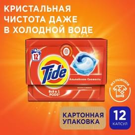 Капсулы для стирки TIDE Альпийская свежесть 12х16.8г (P&G 80753840) фото