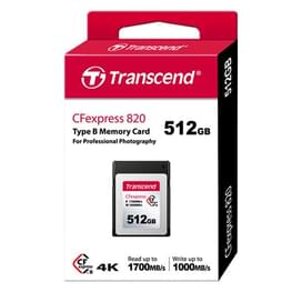 Карта памяти CFexpress 512GB Transcend, RW 1700/1300 MB/s, Type-B (TS512GCFE820) фото