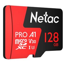 Карта памяти MicroSD 128GB Netac P500 Extreme Pro 100MB/s Class 10, + SD Adapter фото