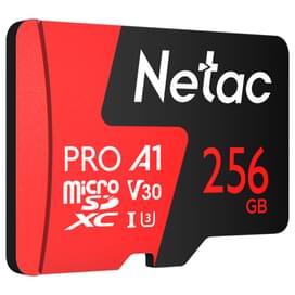 Карта памяти MicroSD 256GB Netac P500 Extreme Pro 100MB/s Class 10, + SD Adapter фото