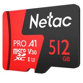 Карта памяти MicroSD 512GB Netac P500 Extreme Pro 100MB/s Class 10, + SD Adapter фото