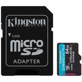 Карта памяти MicroSD 64GB Kingston, UHS-I 170MB/s, Class 10 (SDCG3/64GB) фото