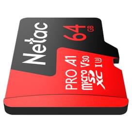 Карта памяти MicroSD 64GB Netac P500 Extreme Pro 100MB/s Class 10, + SD Adapter фото