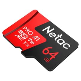 Карта памяти MicroSD 64GB Netac P500 Extreme Pro 100MB/s Class 10, + SD Adapter фото