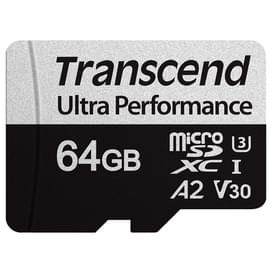 Карта памяти MicroSD 64GB Transcend, UHS-I 160MB/s, Class 10 (TS64GUSD340S) фото